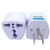 Plug Adapter 1 pair 2pcs - With Ground Pinoutlet adapter to USA with 3rd Grounding Pin-EU Europe to US USA Travel Plug Adapter Power Converter AC-Traveling White   Plug Adapter  US Standard