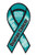 Magnetic Bumper Sticker - Ovarian Cancer Awareness - Ribbon Shaped Support Magnet - 4 inch x 8 inch