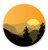GT Graphics Sunset in The Mountains - 5 inch Vinyl Sticker - for Car Laptop I-Pad - Waterproof Decal