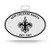 NFL Rico Industries Black and White Team Logo Oval Sticker  New Orleans Saints