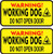 StickerTalk Do Not Open Door Working Dog Vinyl Stickers  1 Sheet of 2 Stickers  4 inches by 2 inches Each