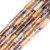 4x13mm Natural Yellow Crazy Lace Agate Beads Column Cylinder Tube Loose Gemstone Beads for Jewelry Making Strand 15 Inch  28-30pcs