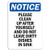 Notice - Please Clean Up After Yourself and Do Not Sign   Label Decal Sticker Retail Store Sign Sticks to Any Surface 8 inch
