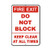 Fire Exit Do Not Block Keep Clear at All Times Vinyl Sticker Decal 8 inch