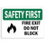 Safety First Sign - Fire Exit Do Not Block with Symbol    Label Decal Sticker Retail Store Sign Sticks to Any Surface 8 inch