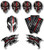 Variety Pack of 10 Thin Red Line Firefighter Fire Department Fire Truck Red Lives Matter Decal Sticker Car Truck RLM