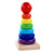RGFV Rainbow Stacking Ring Tower Wooden Educational Toy Infant Kids Rainbow Stacking Ring Montessori Toys Stapelring Blocks Tower Stacking 1