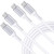 USB C to USB C Cable  Besgoods  6.6Ft  USB C Charger 2.0 Type C to Type C PD Fast Charging Cord Compatible with Galaxy Note S20 10 S9  Pixel 3 3XL 3A 2 4  iPad Pro 12.9 11  2-Pack  White