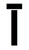 5x7 Large Army Block Letter Stencil from 4 Ply Mat Board -Army Block Letter T