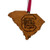 LazerEdge NCAA Wooden Ornament  USC Gamecocks - State Map with Block C