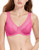 DELIMIRA Women s Full Coverage Unlined Sheer Underwire Minimizer Bra Hot Pink 42E