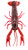Savage Gear 3D Goby Sinking Soft Lure  Red  4 3 4 inch