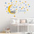 Removable Baby Wall Sticker Decal  Sleeping Elephant Smiling Moon Stars Wall Decor  Lovely Animals Art Wall Decals for Kids Bedroom Nursery Background Sweet Dreams  and  Elephants