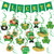 St. Patrick s Day Decorations Irish Lucky Four Leaf Clover Shamrock Burlap Banner Flags  Green