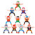Building Blocks Toys  VEEKI Hercules Building Stacking Games Toddlers Stacking Toys and Acrobatic Troupe 3D Puzzle Interlock Toys  Balancing Blocks Stacks Games for 3 4 5 6 7 8 Year-Old