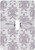 3dRose lsp_118974_1 Grey White Baroque Decorative Elegant Damask Pattern Faux Diamond Ribbon Single Toggle Switch