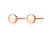 Minimalism Sterling Silver Tiny Dot Earrings Block Stud Disc Stud Earrings Everyday Wear  Rose gold dot