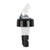 Measured Liquor Bottle Pourer  0.625 oz  Clear Spout Bottle Pourer with Black Tail and Black Collar  Measured Pour Spouts by Tezzorio