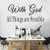 AnFigure Inspirational Wall Decals  Quotes Wall Decal  Christian God Scripture Religious Faith Prayer Living Room Bedroom Positive Home Art Decor Vinyl Sticker With God All Things Are Possible 22 inchx11 inch