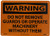 NMC W419RB OSHA Sign  Legend  inchWARNING - DO NOT REMOVE GUARDS OR OPERATE MACHINERY WITHOUT THEM inch  14 inch Length x 10 inch Height  Rigid Plastic  Black on Orange