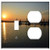 2-Gang  Toggle Outlet Combination Wall Plate Cover - Sunset Solar Glow Lake By The River Sky