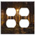 Double Duplex Outlet Wall Plate Cover - Landscape Silhouettes Forest Trees Woods Sunlight
