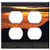 Double Duplex Outlet Wall Plate Cover - Lake Balaton Sunrise Sunlight Day S Orange