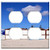 Double Duplex Outlet Wall Plate Cover - Beach Changing Room Holiday Sun Clouds Sky Blue