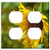 Double Duplex Outlet Wall Plate Cover - Sun Flower Summer Yellow Plant Blossom Bloom 1
