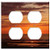 Double Duplex Outlet Wall Plate Cover - Sea Beach Water Wave Sun Sunset Abendstimmung