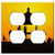 Double Duplex Outlet Wall Plate Cover - Sunset People Silhouette Turret