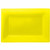 amscan Plastic Rectangular Party Platters  Pack of 3   One Size   Sunshine Yellow