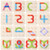 Timetries Wooden Letter Number Construction Puzzle Educational Stacking Blocks Toy Set Shape Color Sorter Pegboard Activity Board Sort Game for Kids Toddler Gift Preschool Learning Toy