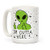 LookHUMAN I m Outta Here Alien White 15 Ounce Ceramic Coffee Mug