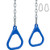 Swing Set Stuff Trapeze Rings and Chains with SSS Logo Sticker, Blue