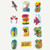 Tropical Glitter Temporary Tattoos Summer Luau Party Favors (6 dz)