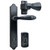 Ideal Security SK1215BL Ml Lever Set For Storm & Screen Doors With Keyed Deadbolt, Black