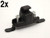 BMW e38 e39 Sun Visor Clip set  x2 clips  BLACK sunvisor bracket clamp e53 e65