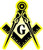 ProSticker 010  Twenty Pack  1 inch Masonic Series Freemason Compass Square Decal Sticker