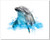 Dolphin Art Print - Ocean Wall Decor - 11x14  Unframed - Watercolor