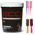 ECOCO Eco Style Gel  Black Protein 32 Ounce  Including 3 Piece Rattail Hair Comb Set  and  2 pc Colorful Handle Nylon Bristles Brushes  Eco Styler Hair Gel  and  Styling Tools Kit
