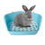 kathson Rabbit Litter Box  Small Animal Potty Trainer Corner Pet Toilet Litter Bedding Box Pan for Guinea Pig  Hamster  Bunny  Ferrets  Mouse  Blue