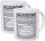 Willcallyou Pack of 2 Accountant CPA Nutritional Facts 11 Ounces Funny White Coffee Mug