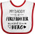 Inktastic My Daddy is a Firefighter and a Hero Baby Bib White and Red 3b572