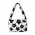 Women Leopard Print Shoulder Bag Fluffy Plush Clutch Faux Fur Handbag Tote Bag  Flower-rectangle