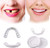 ZXH Veneers Snap in Teeth Top and Bottom Denture Fake Teeth Temporary Cosmetic Simulated Whitening Teeth Snap on Instant Comfortable Flexible Perfect Veneers-for Perfect Smile 2 Pairs