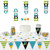 Monster Bash - Triangle Little Monster Birthday Party or Baby Shower Decoration Kit - 72 Piece