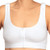 Fox Valley Traders Easy Comforts Style  Cooling Zip Front Bra  White  Large