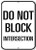 EricauBird Decal-Warning Sticker Do Not Block Intersection Traffic Road Business Decal 8x12 d1374