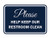 Signs ByLITA Classic Framed Please Help Keep Our Restroom Clean  Navy Blue White  - Large